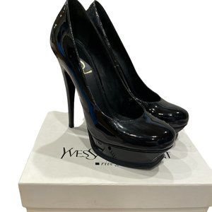 Yves Saint Laurent Tribute Vitello Vernice Soft Nero 105 Pump